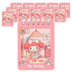 산리오캐릭터즈 입체 룸 핸디수첩 100매 3p, 마이멜로디, 4개