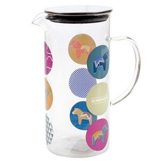 DALLA PIAZZA 斯堪地那維亞耐熱玻璃水瓶, 混合顏色, 1.3L, 1個
