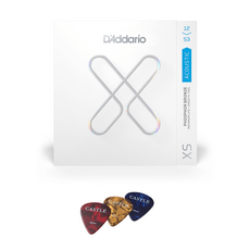 D'Addario XS 民謠吉他弦 磷青銅 + Castle 彈片 3p, XSAPB1253, 單一顏色, 1個