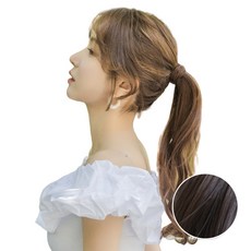 WigNara Natural Glam Perm Velcro馬尾辮假髮, 巧克力棕色, 1個