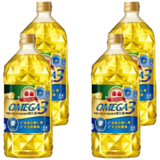 泰山OMEGA3芥花不飽和精華調合油 嚴選非基改芥花+亞麻仁 耐高溫220°C 煎煮炒炸皆宜 全素可食, 2L, 4瓶