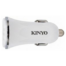 Kinyo USB車用充電器 35 x 35 x 57mm, CU-50, 白色
