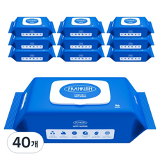 FRANKLIIN 아기 물티슈 캡형, 75g, 70매, 40개