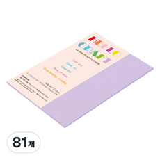 종이문화 레인보우카드 두꺼운 양면카드지 205g 21 퍼플, 16절, 81개