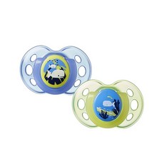 tommee tippee 湯美天地 夜光安撫奶嘴 2入, 第3階段(18~36個月), Blue Whale