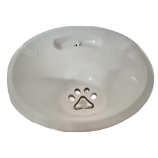 Petmate 圓形噴泉電動飲水機 1.5L, 增加水中含氧量, 含可更換的活性碳濾心, 靜音馬達, 不鏽鋼材質，防止水垢，耐用更方便清洗, 1個