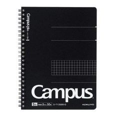 KOKUYO Campus 大人A5線圈本 5mm方眼罫 日本國產 森林認證上質紙, T133S5-D, 1本