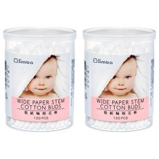 Simba 小獅王辛巴 粗紙軸棉花棒, 120支, 2罐