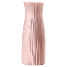 北歐簡約 粉色線條 塑料花瓶, 7.5 x 20cm, 粉色線條花瓶