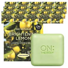 온더바디 더내추럴 브라이트닝 비누 레몬향, 90g, 16개