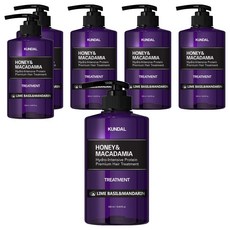 KUNDAL 昆黛爾 蜂蜜澳洲堅果保濕護髮乳 青檸羅勒柑橘香, 500ml, 6瓶