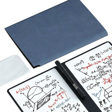 쿠말 휴대용 양면 화이트보드 노트 펜 세트 데님블루, PU