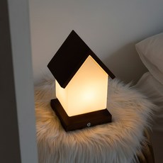 레나에너지 하우스 북레스트 LED 무선 단스탠드 인테리어 조명, 월넛 우드