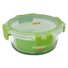 Corelle Brands 康寧餐具 Snapware Eco Clean 可拆扣玻璃保鮮盒 SN-ECFE400R 400ml, 1個