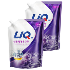 리큐 얼룩제거 올인원 일반용 액상세제 리필, 2.1L, 2개