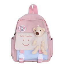 兒童熊熊後背包 300g, 粉色, 26x31x11cm