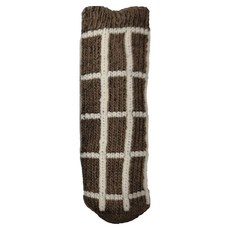 毛線椅腳套 格子 + 深咖 16個, 1組