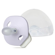 마더케이 유아용 실리콘 폴딩 쪽쪽이 + 케이스 세트, 2단계(6M~), 블루베리야광, 1세트