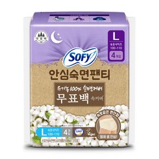 쏘피 안심숙면팬티 입는 오버나이트, 대형, 4개입, 1개
