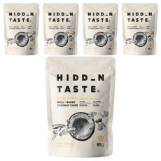 隱藏的味道烤椰子片溫和, 90g, 5個