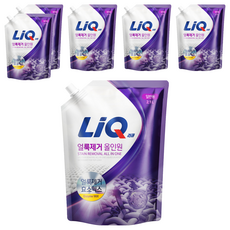 리큐 얼룩제거 올인원 일반용 액상세제 리필, 2.1L, 6개