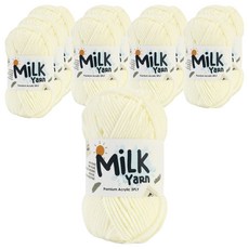 니뜨 밀크얀 뜨개실, 01아이보리, 10개