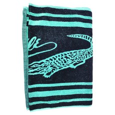 Crocodile 鱷魚 OJ 經典條紋提花運動巾 超寬版 41x105cm 100%棉, 綠色, 1條