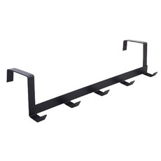 小麥購物 門上掛鉤 G489 4個, 質感黑, 1組