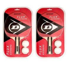 DUNLOP FLUX Extreme 雙面桌球拍 2入+桌球4入, 單一商品, 2套