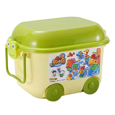 孩子國 益智拼裝超大軟積木收納箱拉車 Set 40片 色彩繽紛 底部滑輪, 顏色隨機, 1組