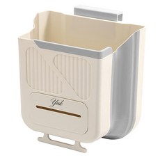 YNK 廚房水槽掛式折疊垃圾桶 10L, 灰色, 1個