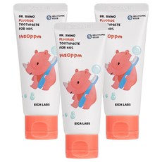 에이카랩스 빨간 코뿔소 어린이 치약, 60g, 3개