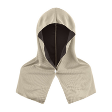 GoPeaks 瞬爽系 吸汗速乾U型防曬冷感運動頭巾 披肩，網眼透氣結構，背面V字透氣設計, 灰色, 1個