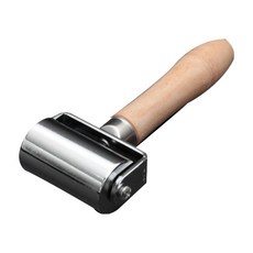 ONTON 皮革黏合滾輪 中款, 銀色 + 原木色, 1個