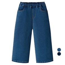 유니프랜드 데일리 기모 9부 데님 팬츠