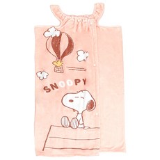 MORINO 摩力諾 SNOOPY超細纖維高質感印花浴裙 SN514, 熱氣球 粉色, 1件