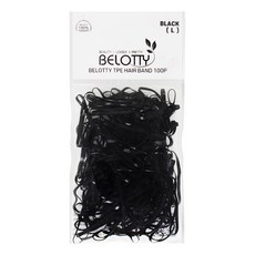 Bellotty 高彈力髮圈 大尺寸 100入, 1個, 霧面黑