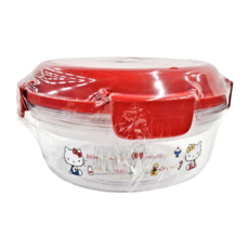 Hello Kitty 圓型 Tritan 密封保鮮盒, KS-7129 18 x 18 x 9.5cm 1L, 1個