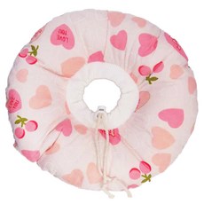 伊莉莎白圈太陽花 白底愛心(S) 貓咪/狗狗適用, 1個