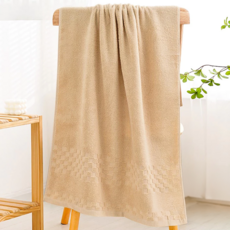 純棉浴巾 C108 2條, 卡其棕, 1組