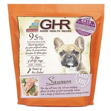 GHR 健康主義 無穀犬糧 國王鮭 95% 鮭魚和魚肉蛋白 不含人工色素香料 無麩質, 454g, 1包