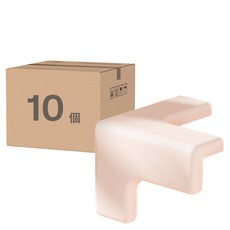 i LIFE 矽膠防撞桌角保護套 T型, 10個, 米白色