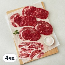 농협안심한우 등심 1등급 구이용 200g + 채끝 1등급 구이용 200g + 차돌박이 1등급 구이용 150g 62호 세트 (냉장), 550g, 4세트