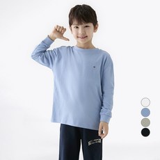 타미힐피거 아동용 에센셜 면 롱 슬리브 티셔츠 T42F6KKO21CBT1