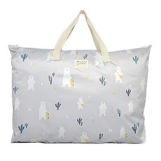 孩童幼稚園用滿版印花防水棉被收納袋, 5號 灰色(北極熊款)