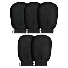Tteluwa 沐浴搓澡手套, 黑色, 5個