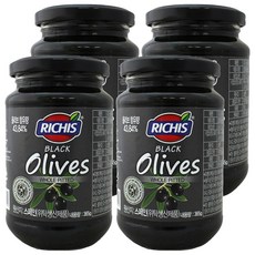 RICHIS 瓶裝黑橄欖, 4個, 365g