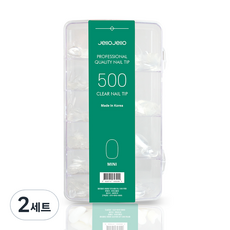 젤로젤로 연장 네일팁 인조팁 미니 10종 x 50p 세트, 투명, 2세트