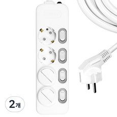 SURGIO 4 個獨立開關多重抽取 DH-1648-MT + 2 個安全蓋, 3m, 單色, 2個