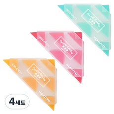 삼각 케이스 지우개 3종 세트, 랜덤발송, 4세트